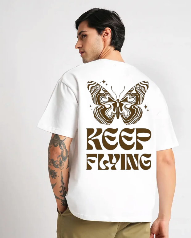 Keep flying White oversized T-shirt