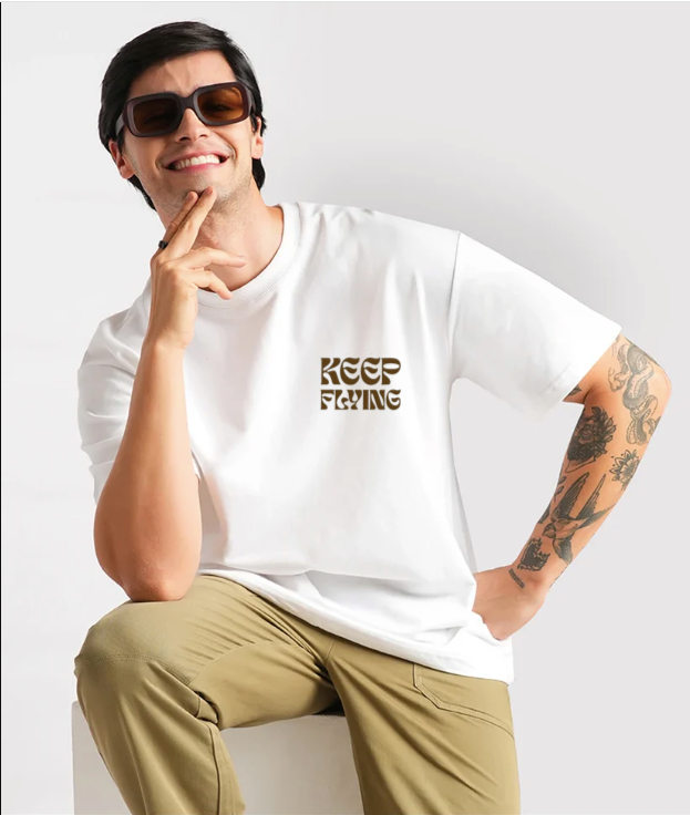 Keep flying White oversized T-shirt