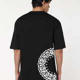 Round Anime Black oversized T-shirt
