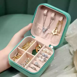 Portable Zipper Jewellery Box Blue