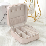 Portable Zipper Jewellery Box Light Pink