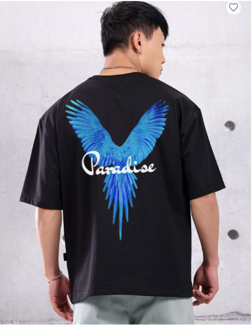 Paradise Black oversized T-shirt