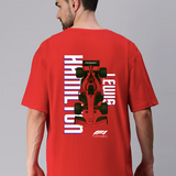 LEWIS HAMILTON RED OVERSIZED T-SHIRT