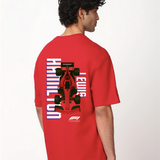 LEWIS HAMILTON RED OVERSIZED T-SHIRT