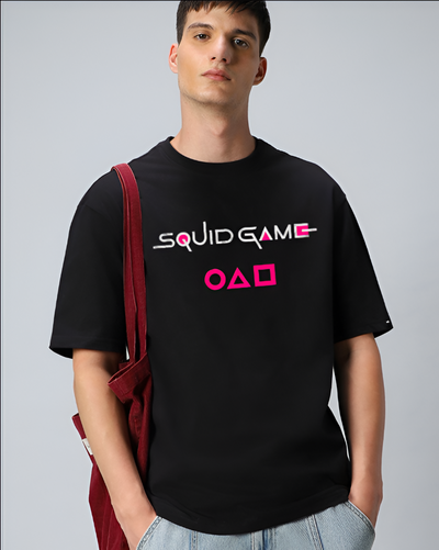 Squid Game Black oversized T-shirt