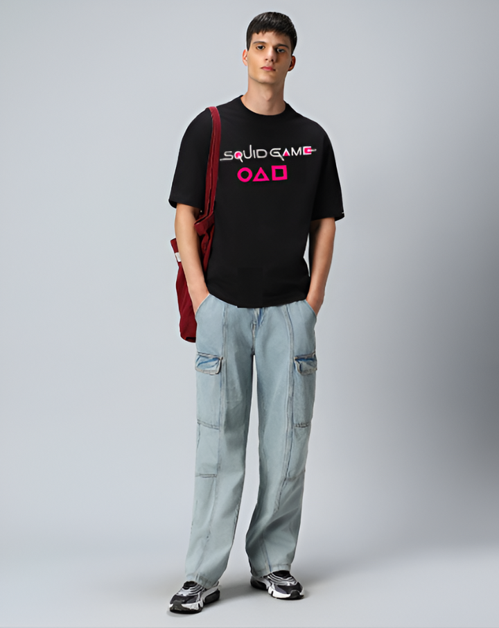 Squid Game Black oversized T-shirt