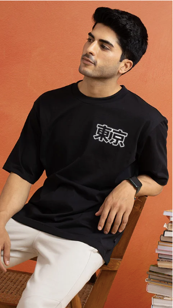 Tokyo Black Oversized T-shirt