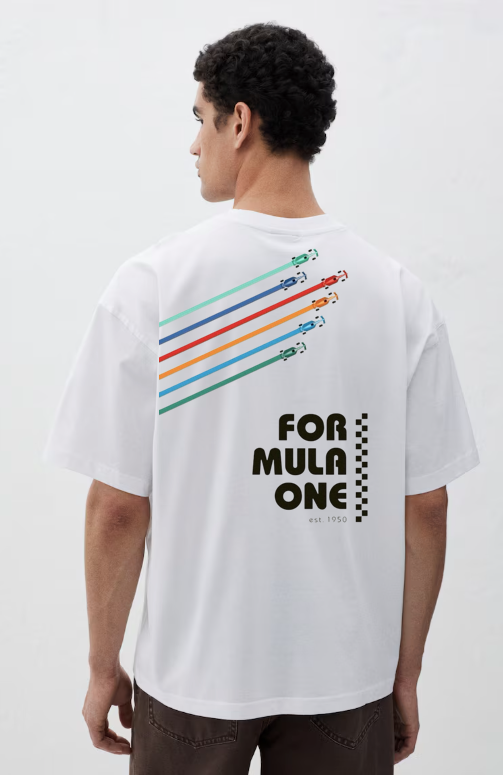 Formula 1 White Oversized t-shirt