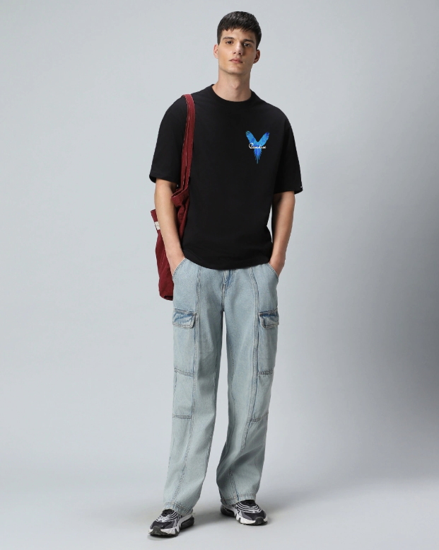 Paradise Black oversized T-shirt