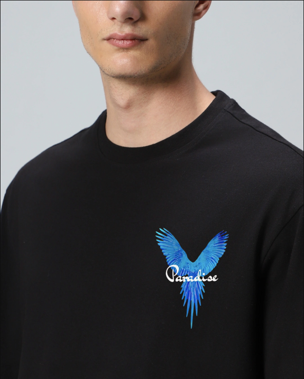 Paradise Black oversized T-shirt