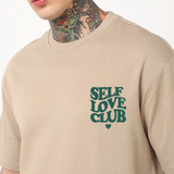Self Love Beige Oversized T-shirts
