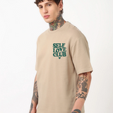 Self Love Beige Oversized T-shirts