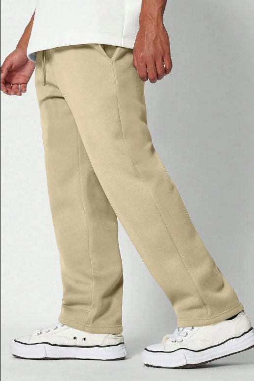 Classic Straight Fit Joggers Beige