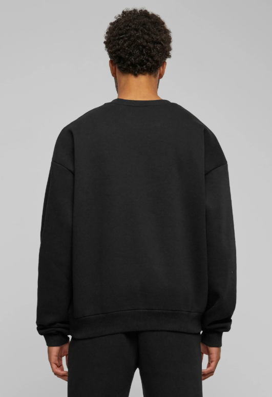 Black Oversized Crew Neck Sweatshirt