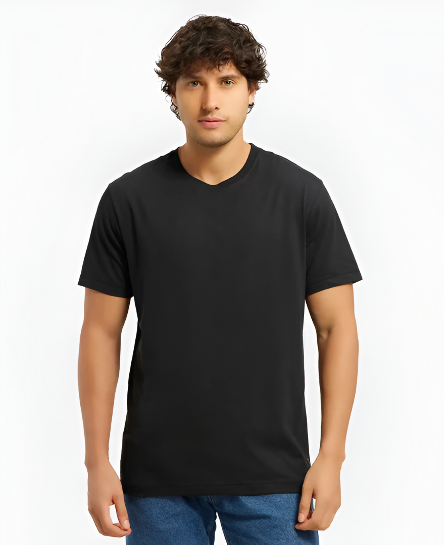 Black Solid T-shirt