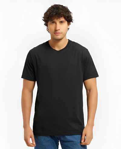 Black Solid T-shirt