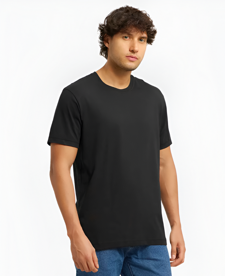 Black Solid T-shirt