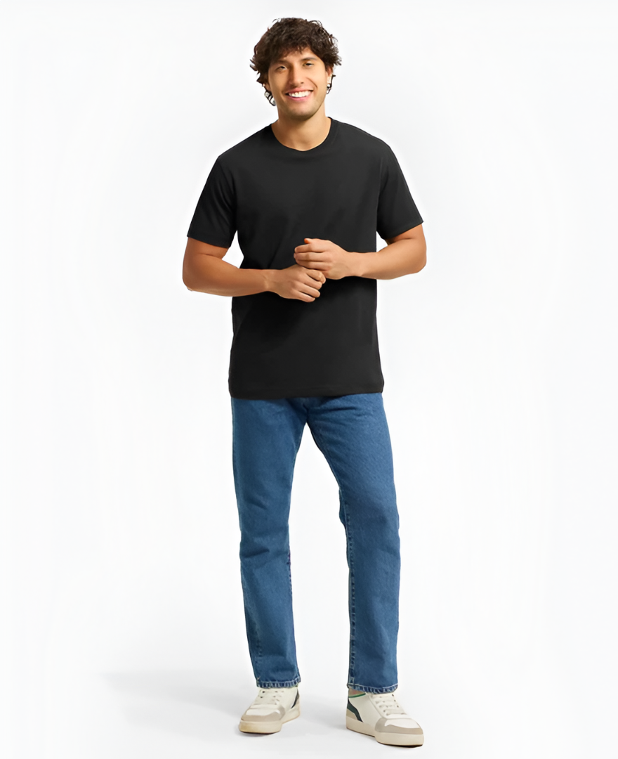 Black Solid T-shirt