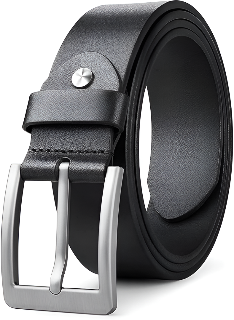 Creature Formal/Casual Black Color Genuine Belts For Men (Length- 46 inches||40MM||BL-042-BLK)
