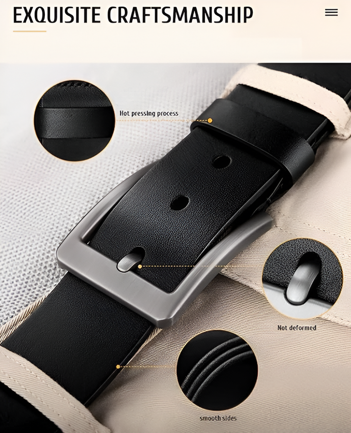 Creature Formal/Casual Black Color Genuine Belts For Men (Length- 46 inches||40MM||BL-042-BLK)