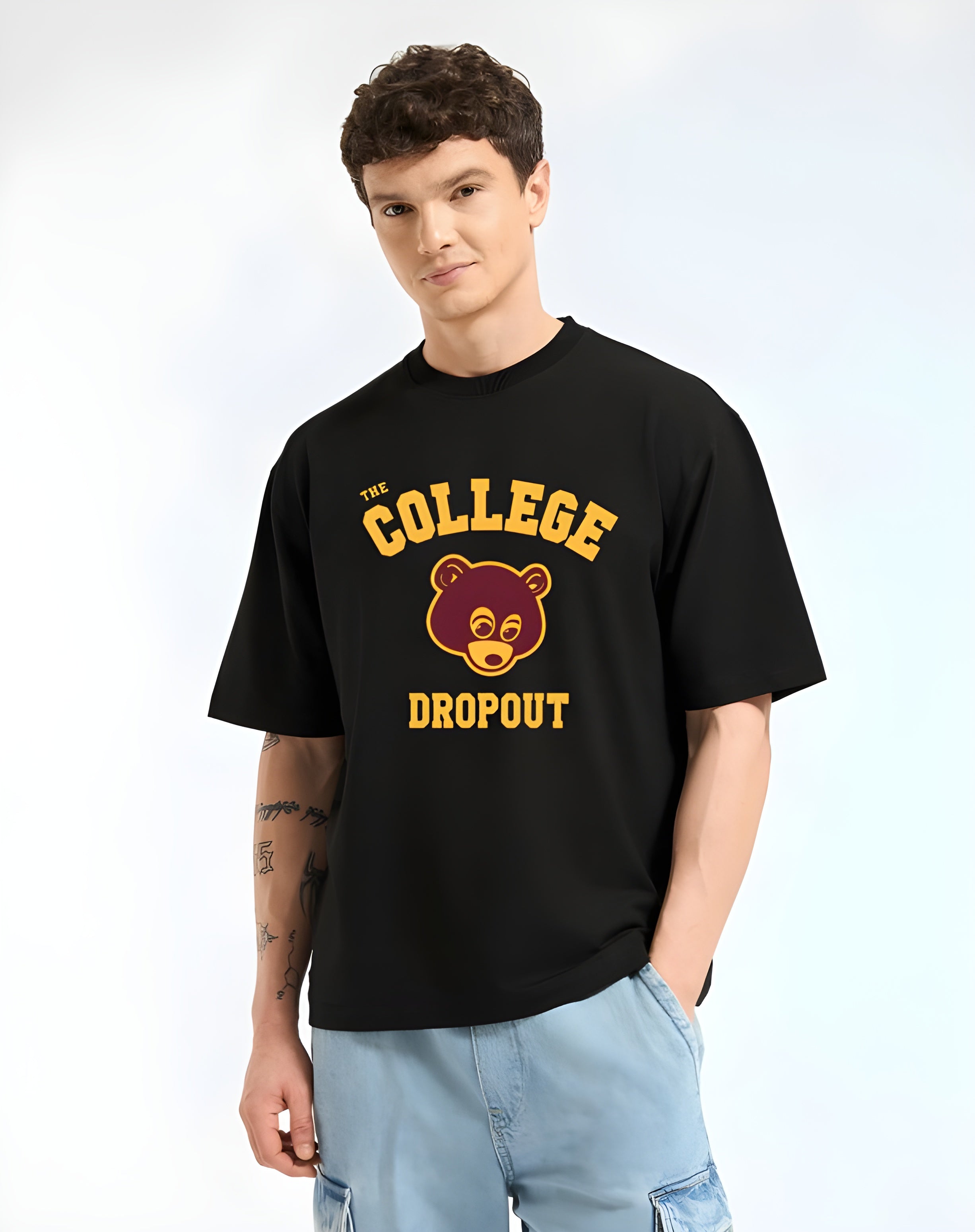 The College Dropout: Black Oversize T-shirt