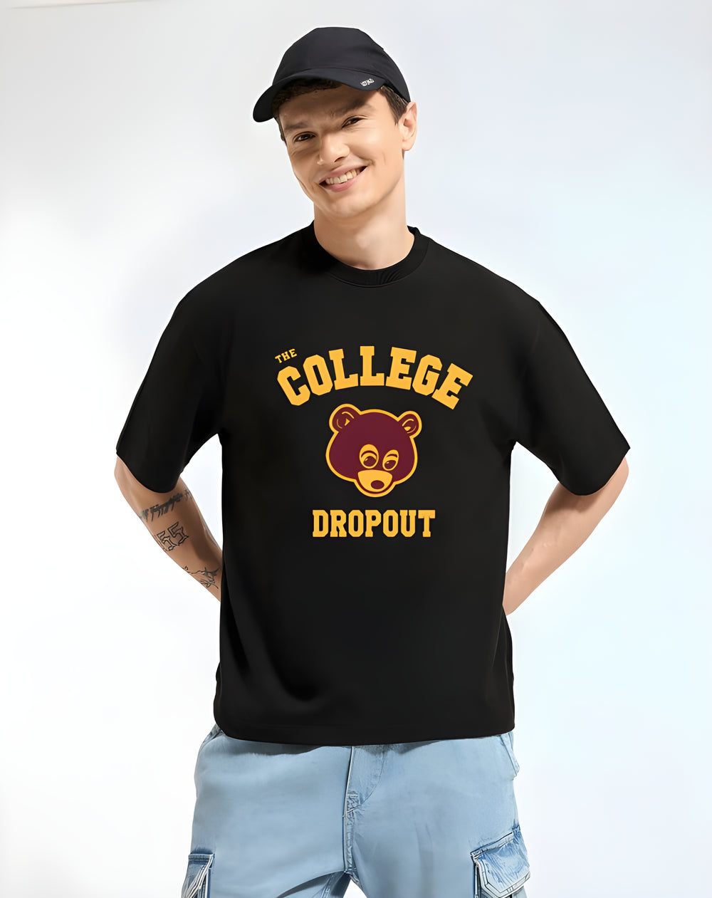 The College Dropout: Black Oversize T-shirt