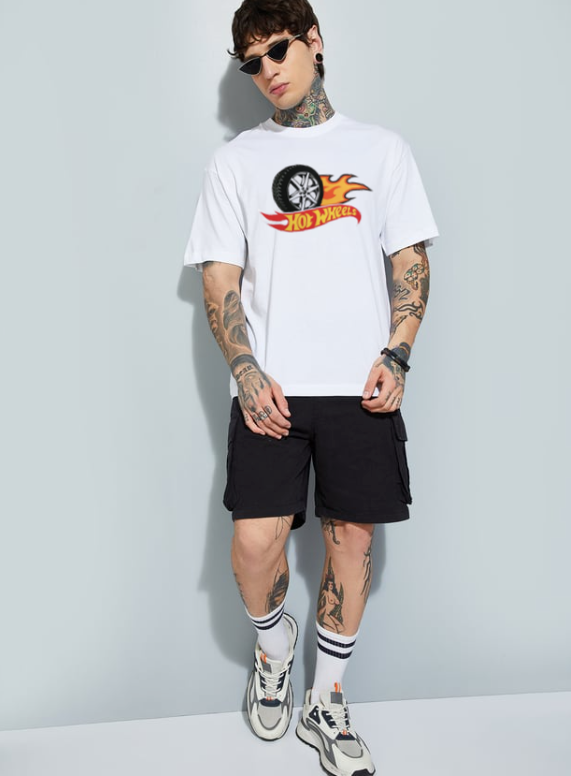 Hot Wheels 24 White Oversized T-shirt