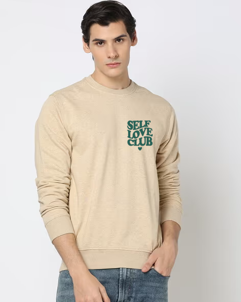 Oversized Crew Neck Sweatshirt: Self Love