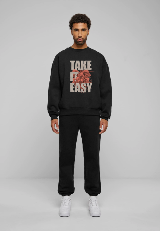 Oversized Crew Neck Sweatshirt: Take It easy