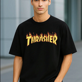 Thrasher Black Oversized T-shirt