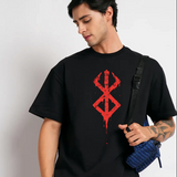 Tiger Anime Black oversized T-shirt