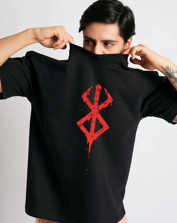 Tiger Anime Black oversized T-shirt