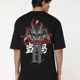 Tiger Anime Black oversized T-shirt