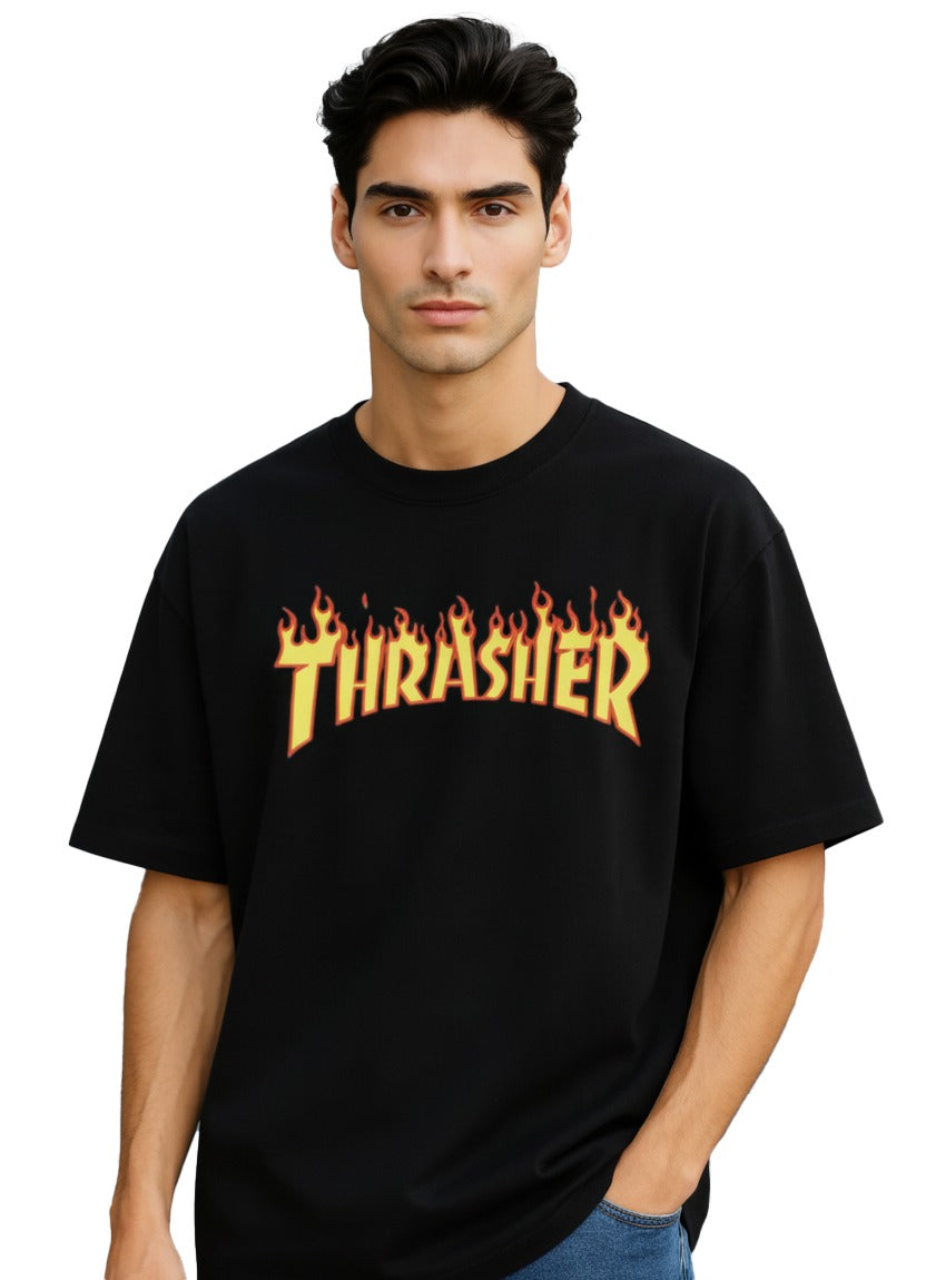 Thrasher Black Oversized T-shirt