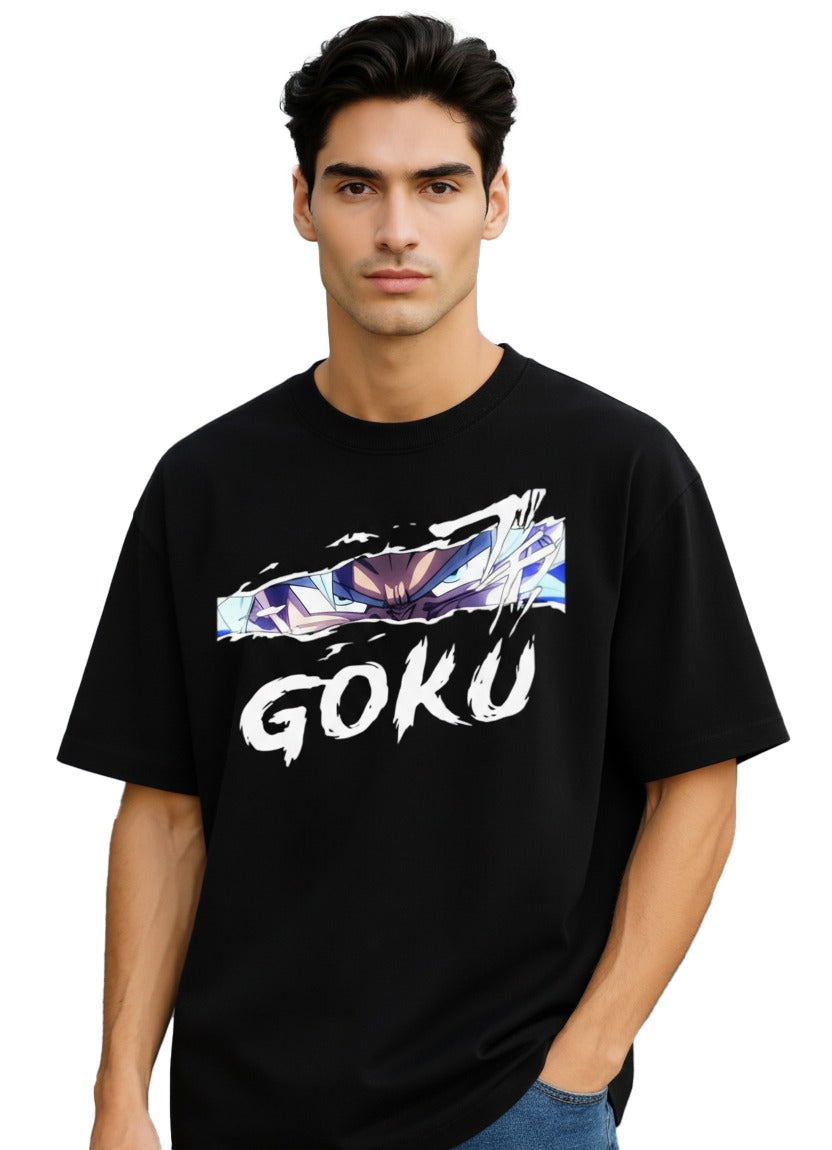 Goku Anime Black Oversized T-shirt