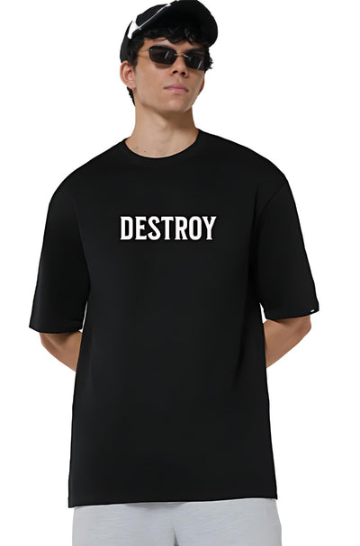Destroy Black oversized T-shirt