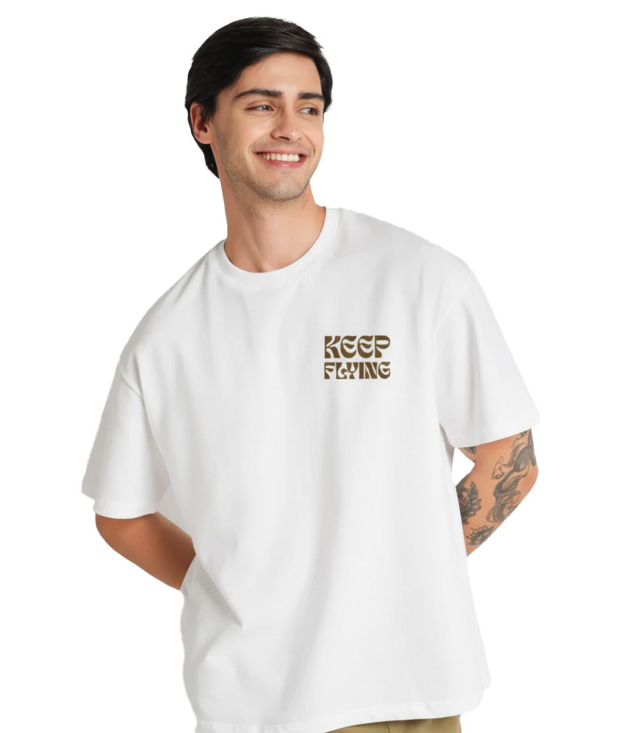 Keep flying White oversized T-shirt