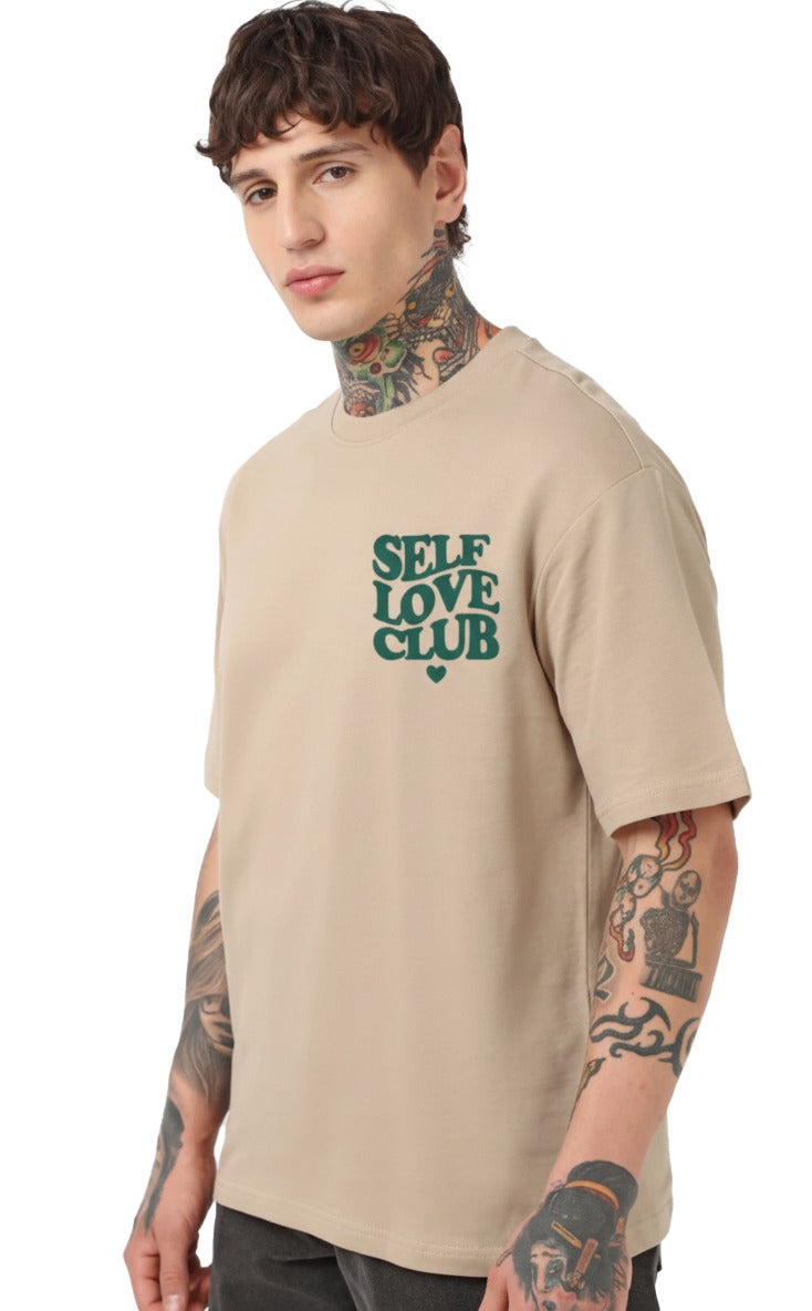 Self Love Beige Oversized T-shirts
