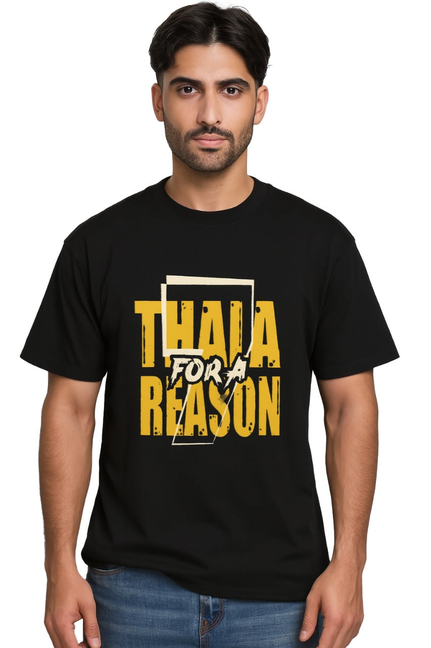 THALA BLACK OVERSIZED T-SHIRT