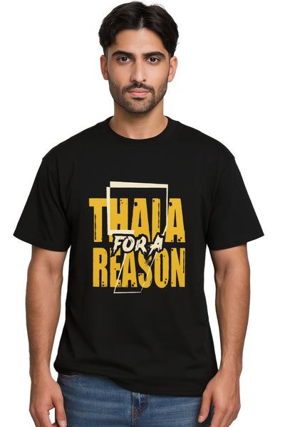 THALA BLACK OVERSIZED T-SHIRT