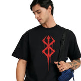 Tiger Anime Black oversized T-shirt