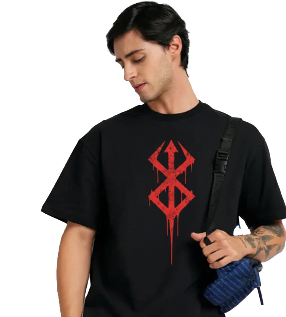 Tiger Anime Black oversized T-shirt