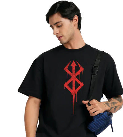 Tiger Anime Black oversized T-shirt