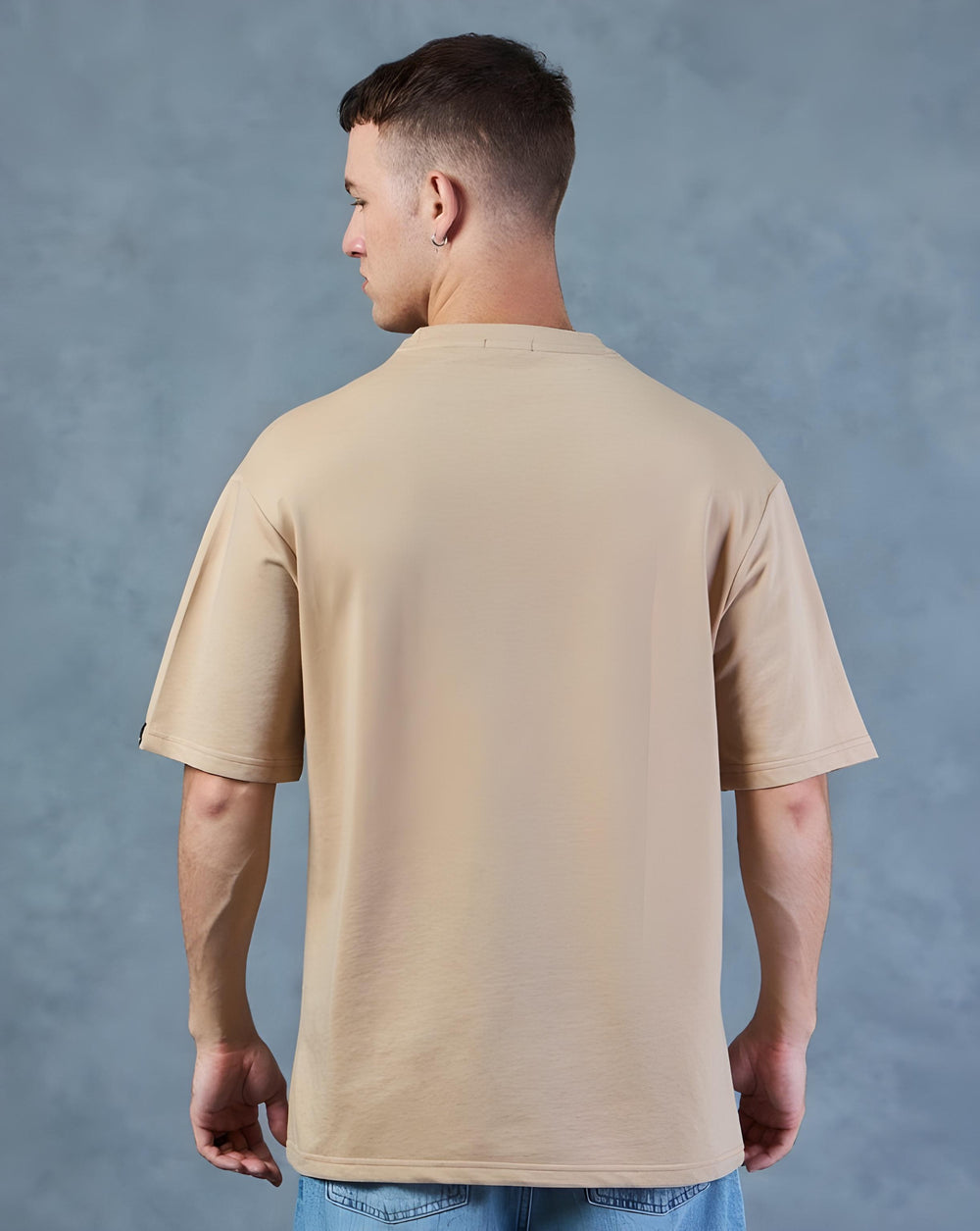Holiday Vibes Beige Oversized T-shirt