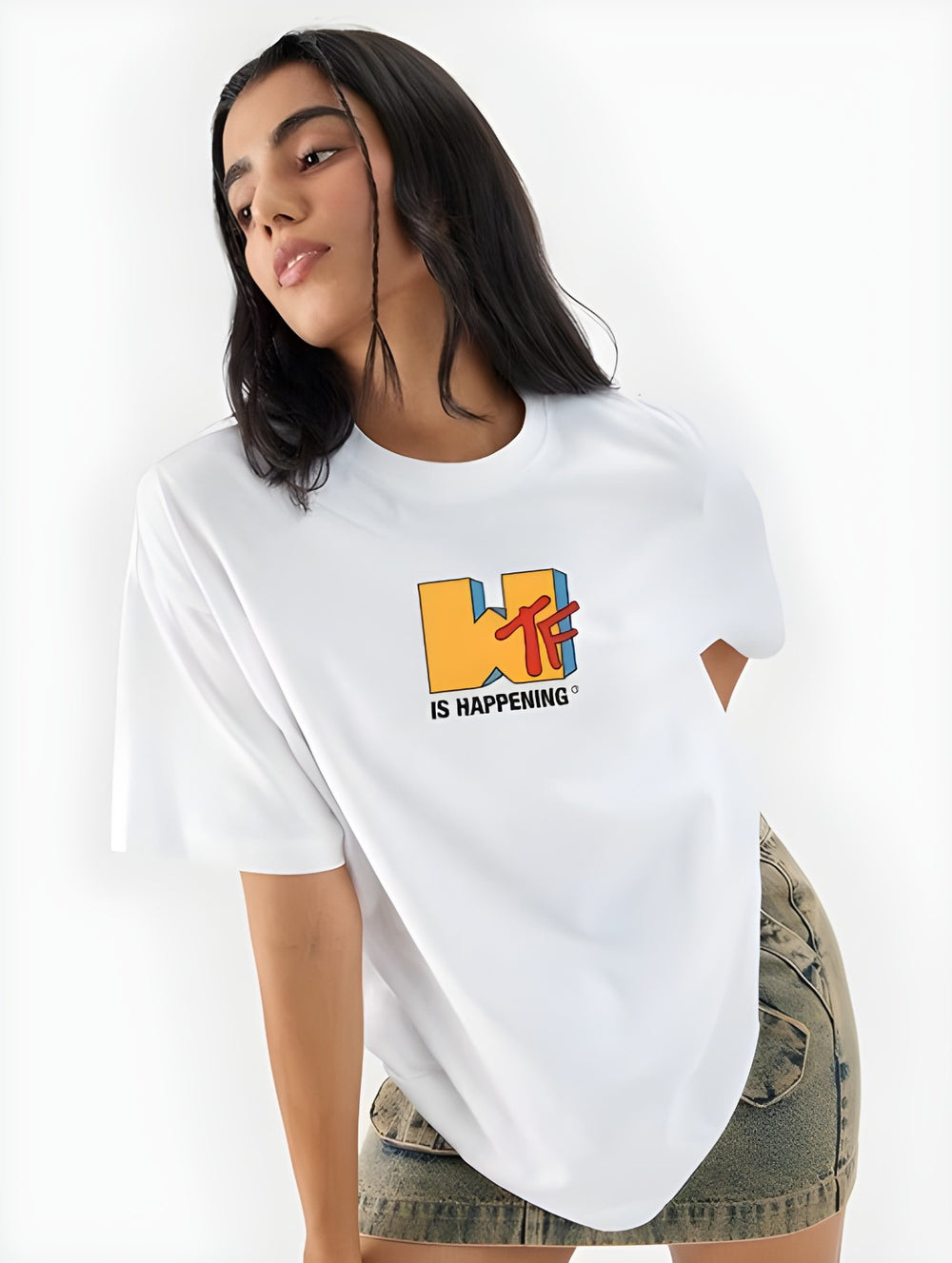 WTF white T-shirt