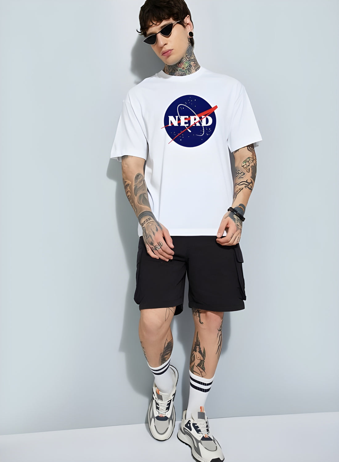 Nerd White oversized T-shirt
