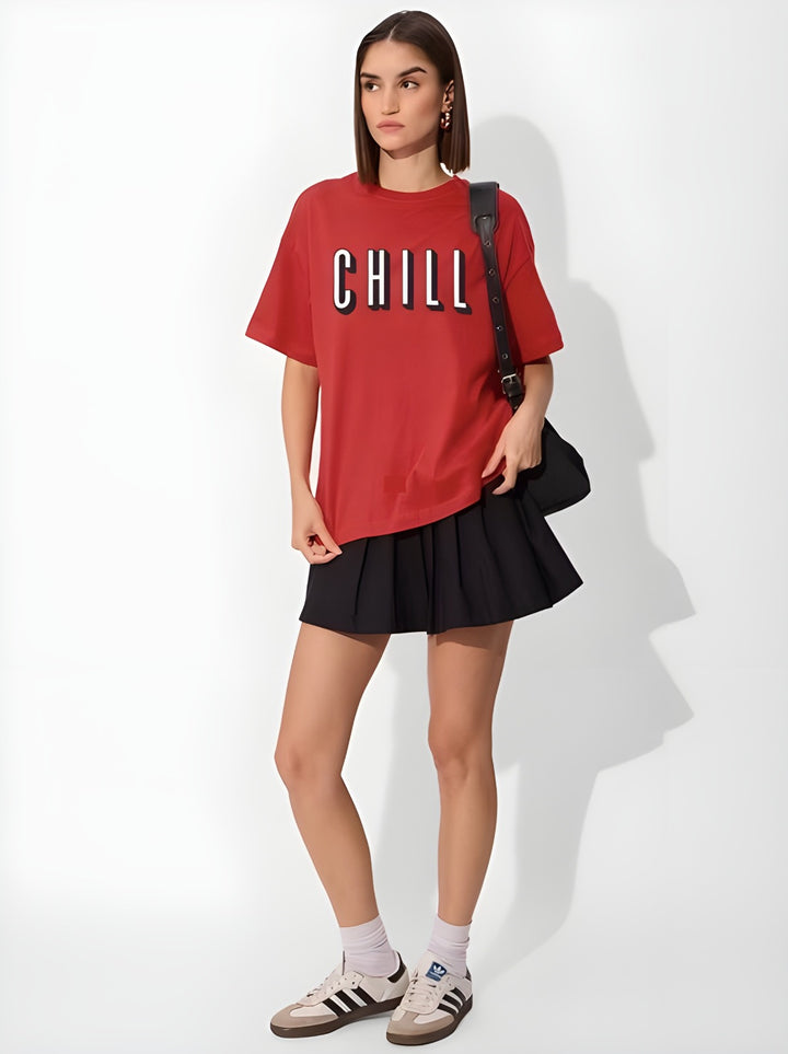 Chill Red Oversized T-shirt