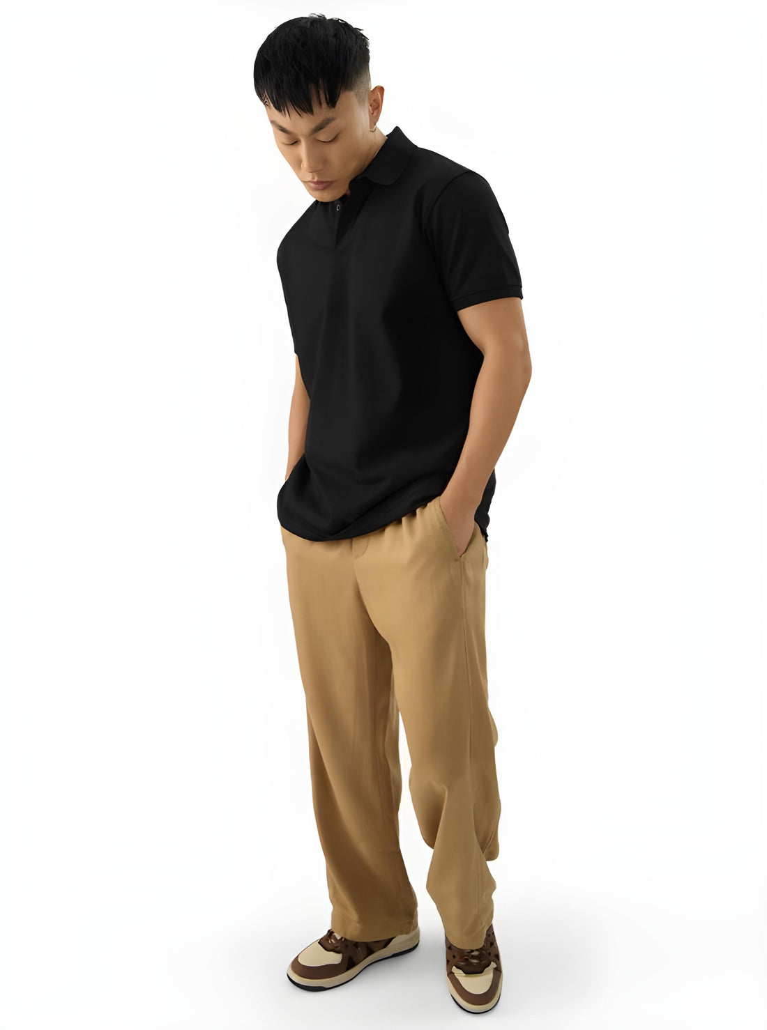 Heganwalk Men’s Polo T-Shirt ( Black )