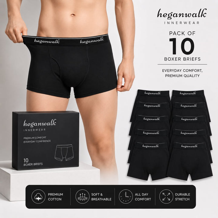 X-POP Black Trunks Pack Of 10 HW