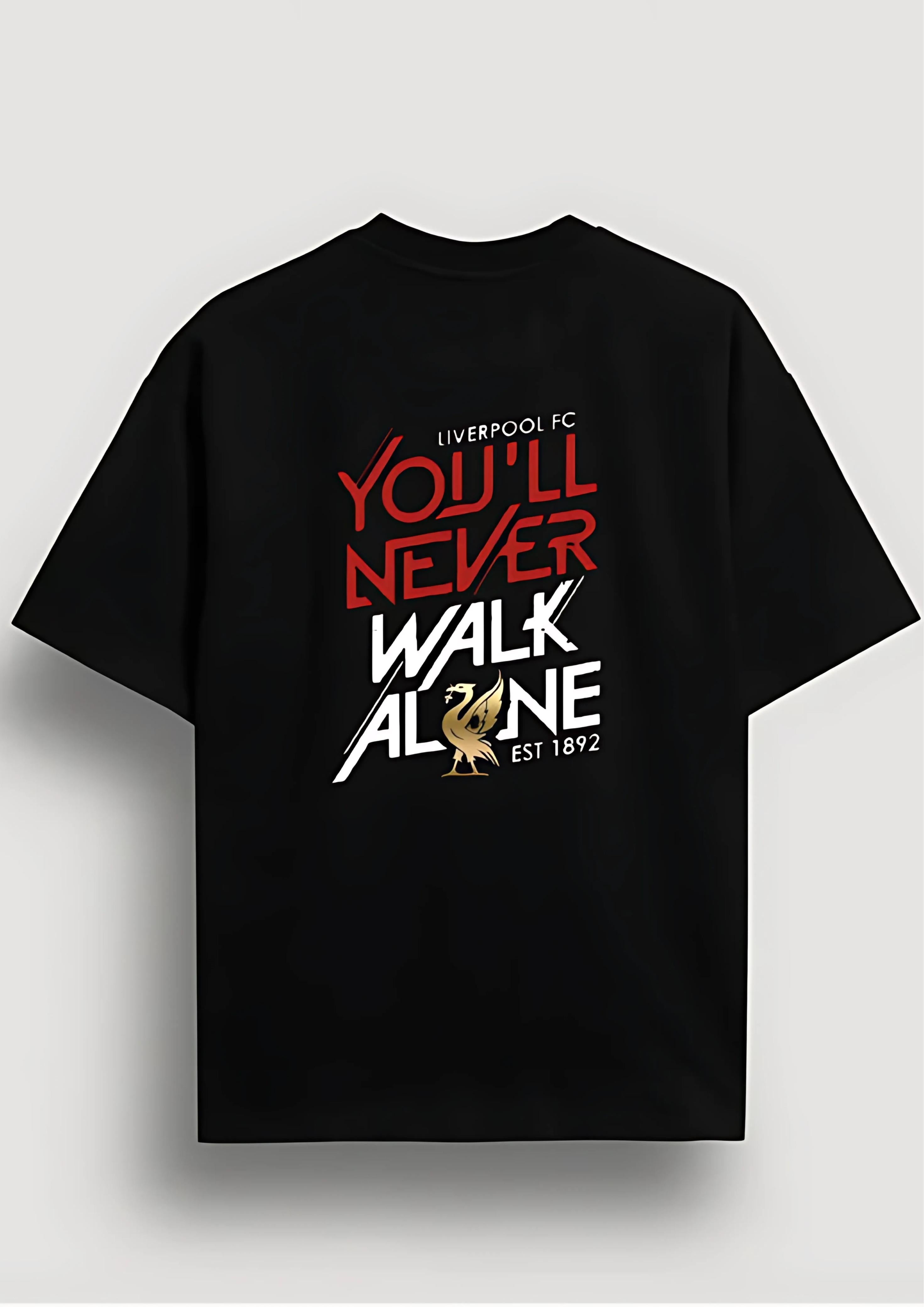 LIVERPOOL FC Black OVERSIZED T-SHIRT